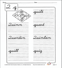 The Letter Q in Cursive