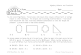 Math Warm-Up 225 for Gr. 5 & 6: Algebra, Patterns & Functions