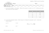 Math Warm-Up 248 for Gr. 5 & 6: Algebra, Patterns & Functions