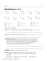 Multiplying by 1 or 0