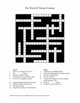 Thomas Cranmer Crossword