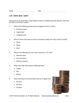 U.S. Coins Quiz: Level I