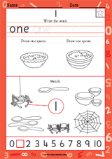 Write the Word "One"