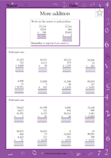 3 & 4 Addend Addition with Larger Numbers